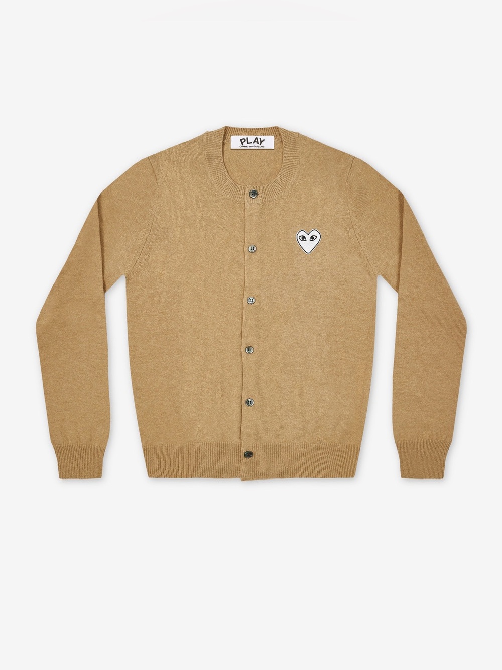 Comme Des Garçons Play Heart-patch 100% wool cardigan size Medium